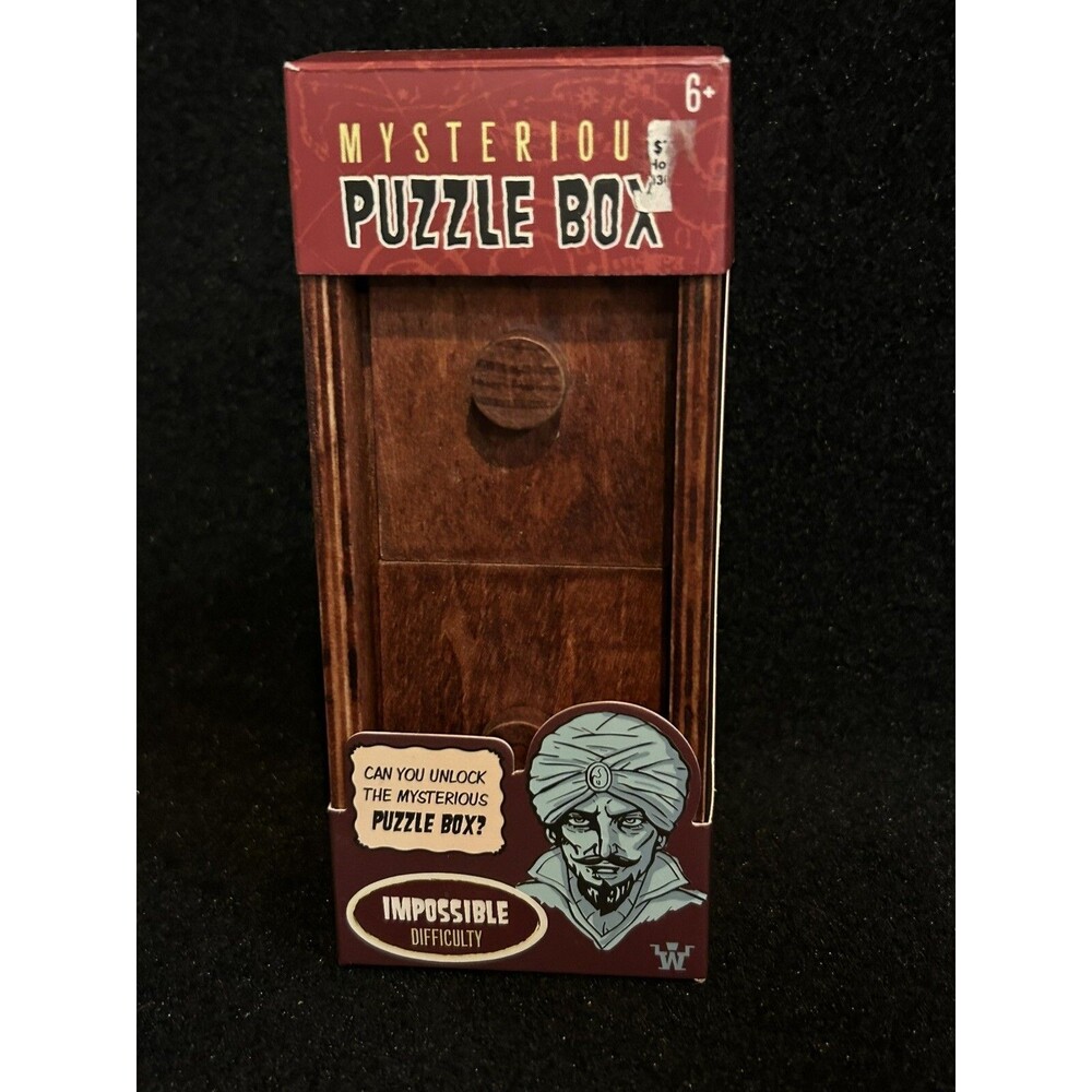 Mysterious Wood Puzzle Box Secret Compartment Brain Teaser B2